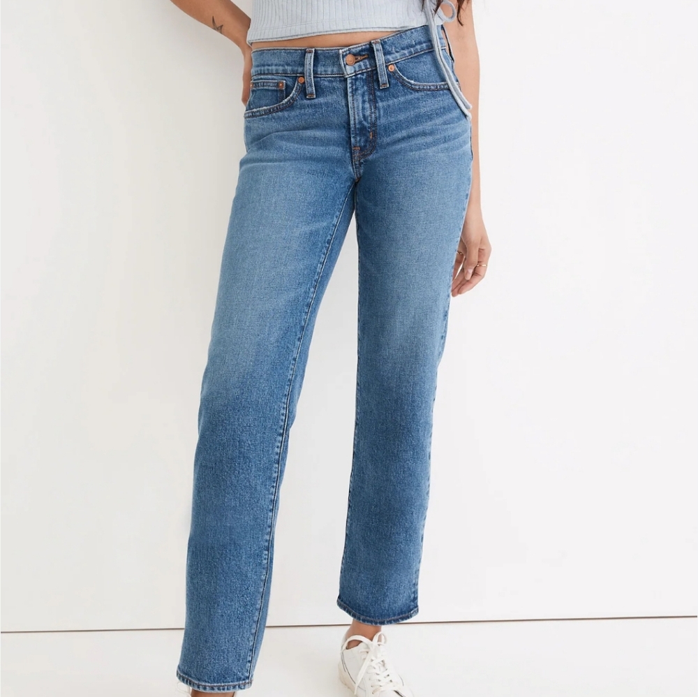 Nwt Madewell sz 27 low rise Blue Jeans 28 inch inseam